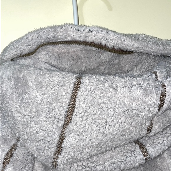 Womens Kuhl Tan Beige Stone Flight Fleece Pullover Hidden Hoodie Sweater - Picture 7 of 7